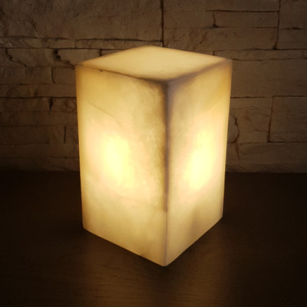Lampe de table rectangulaire blanc