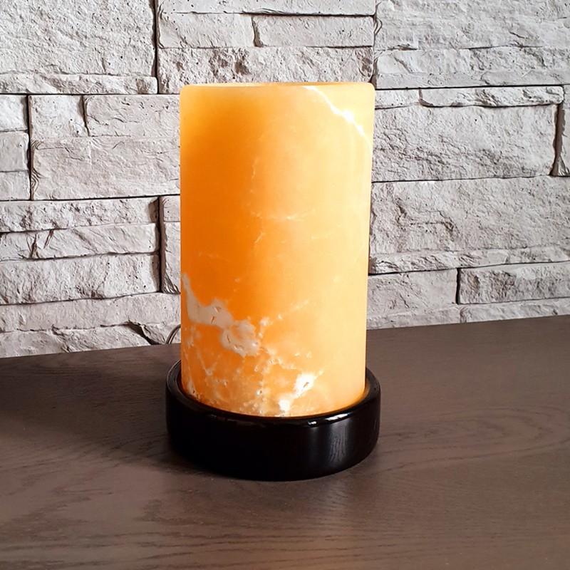 Lampe de table Lunar en marbre Portoro et onyx