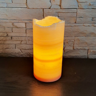 Lampe artisanale orange