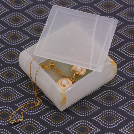 Boîte à Bijoux En Onyx - Écrins Vintage Ou Moderne - Occasion